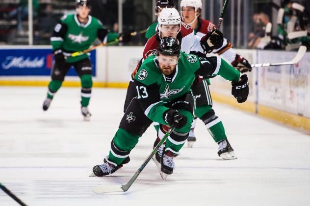 Texas Stars left wing Adam Mascherin