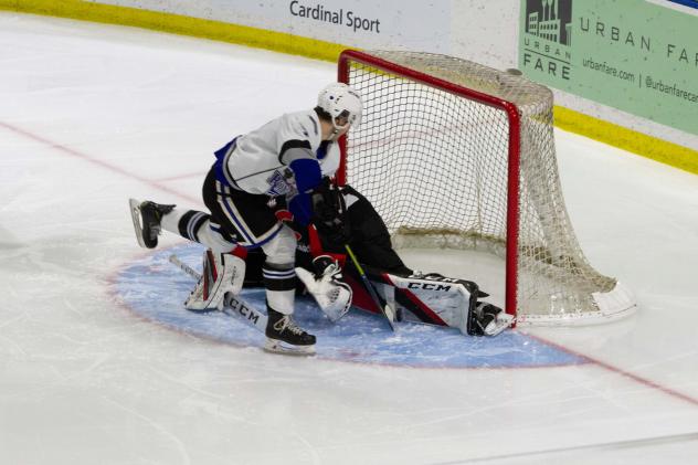 Prince George Cougars goaltender Taylor Gauthier vs. the Victoria Royals