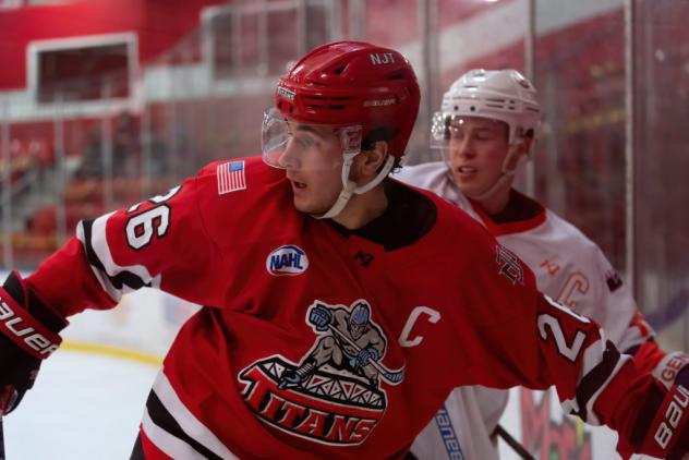 New Jersey Titans forward Jake Suede against the Northeast Generals