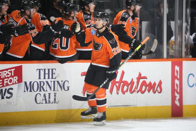 Brennan Saulnier of the Lehigh Valley Phantoms