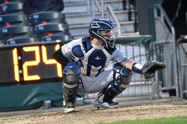 Somerset Patriots catcher Donny Sands