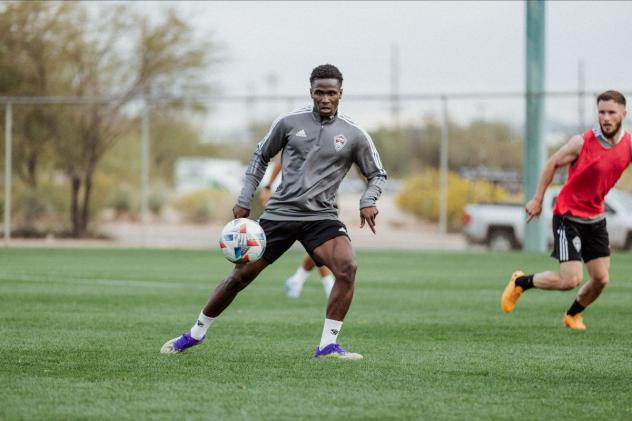 Forward Yaya Toure training with the Colorado Rapids