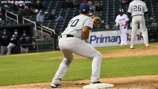 Somerset Patriots first baseman Dermis Garcia