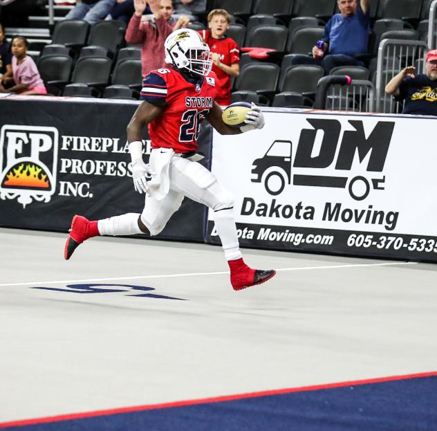 Sioux Falls Storm running back Nate Chavious