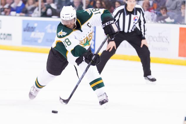 Max Fortunus with the Texas Stars
