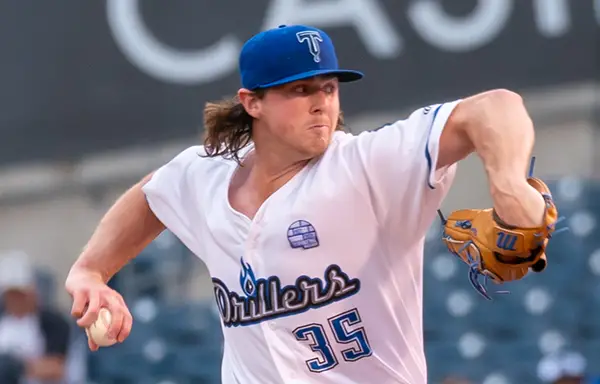 Tulsa Drillers pitcher Ryan Pepiot allowed just one hit in four shutout innings Thursday night