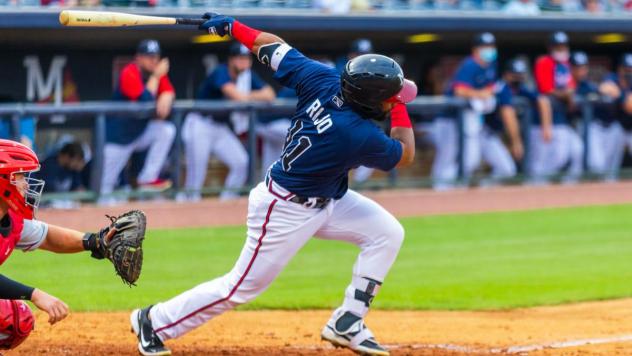 Wendell Rijo swings for the Mississippi Braves