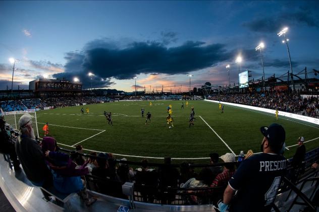 The view at Weidner Field, home of Colorado Springs Switchbacks FC