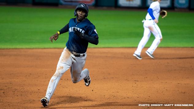 Michael Beltre of the Somerset Patriots