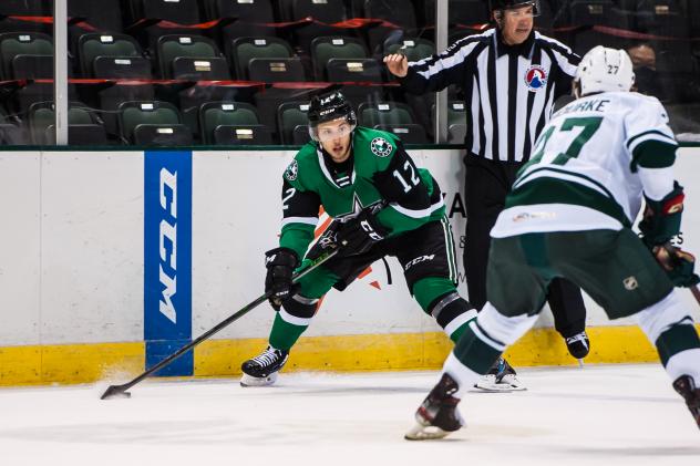 Texas Stars forward Riley Damiani