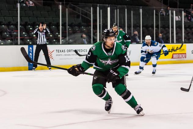 Texas Stars forward Riley Damiani