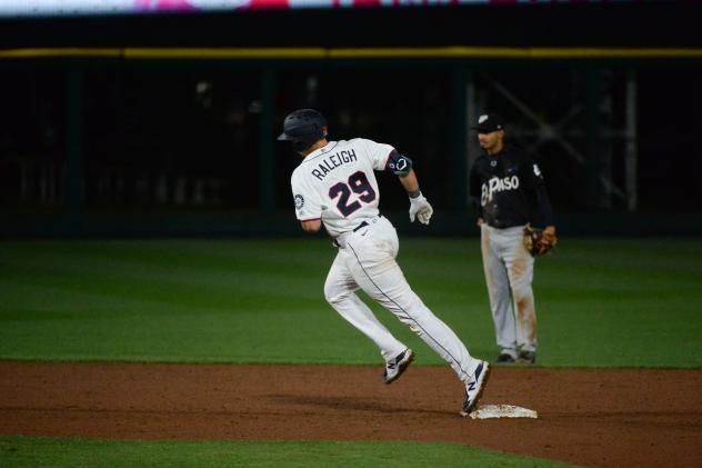 Cal Raleigh of the Tacoma Rainiers rounds the bases