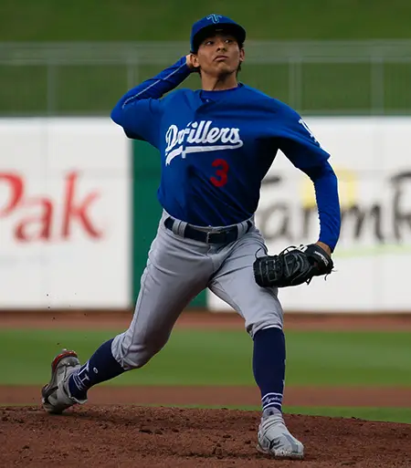 Gerardo Carrillo of the Tulsa Drillers pitched a dominant 5.1 innings to earn his first win of the season