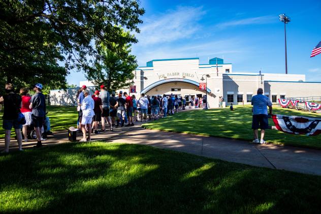 Fans arrive for a St. Cloud Rox game