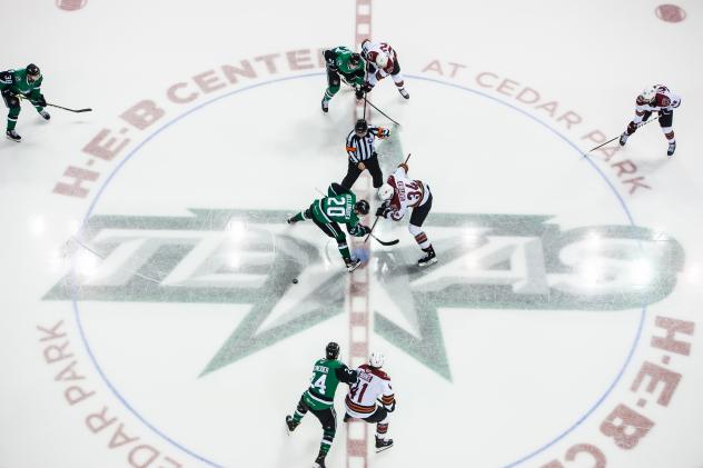 Texas Stars faceoff