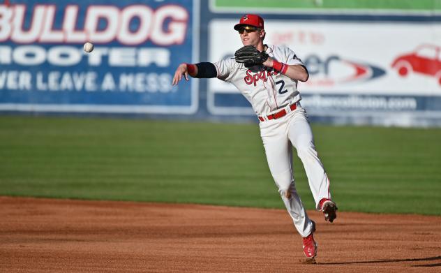 Spokane Indians infielder Jack Blomgren
