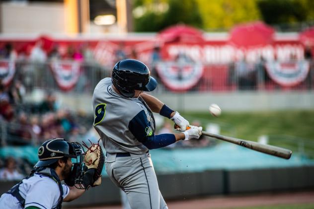Jake Means of the Columbia Fireflies at bat