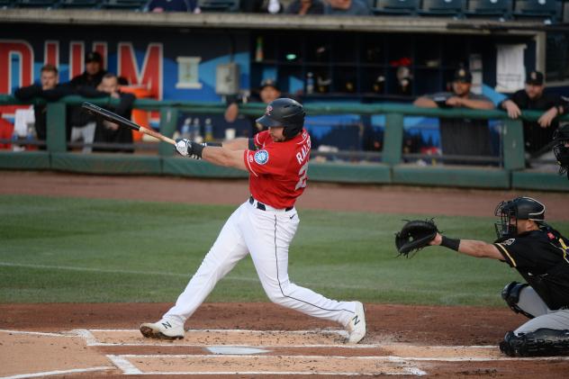 Cal Raleigh of the Tacoma Rainiers makes contact