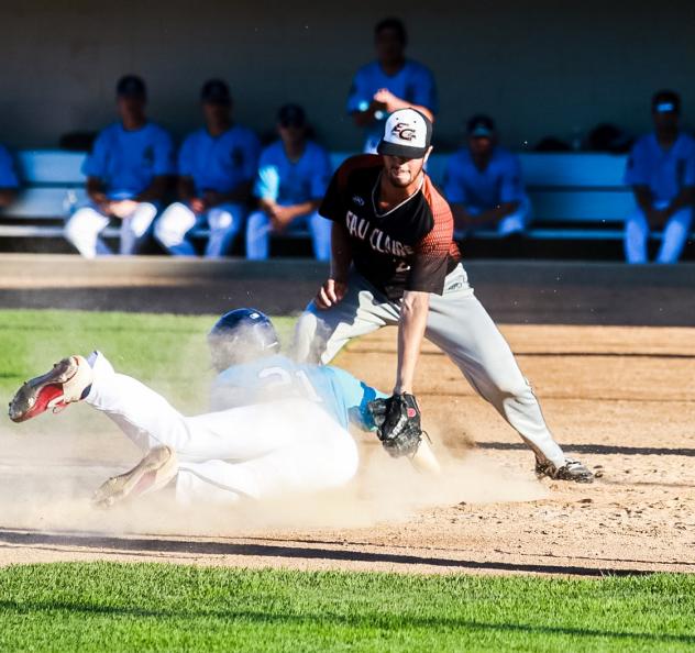 St. Cloud Rox slide against the Eau Claire Express
