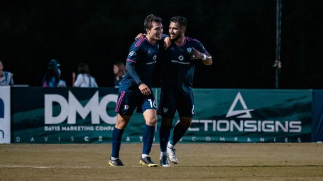 South Georgia Tormenta reacts after Kobe Perez's goal against Toronto FC II