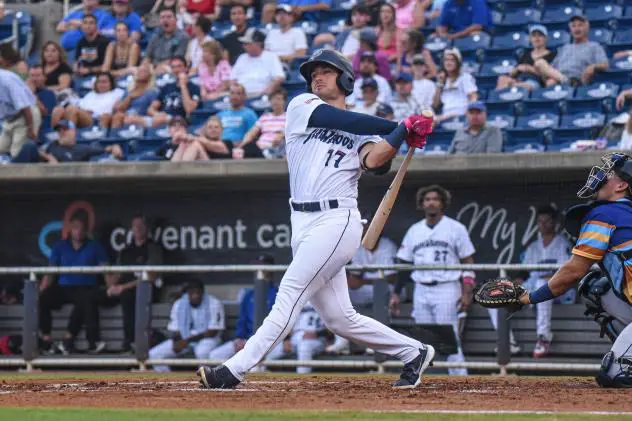 Pensacola Blue Wahoos catcher Nick Fortes