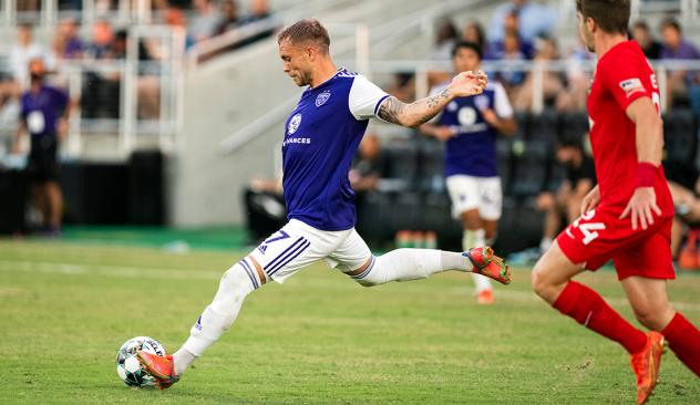 Louisville City FC forward Cameron Lancaster