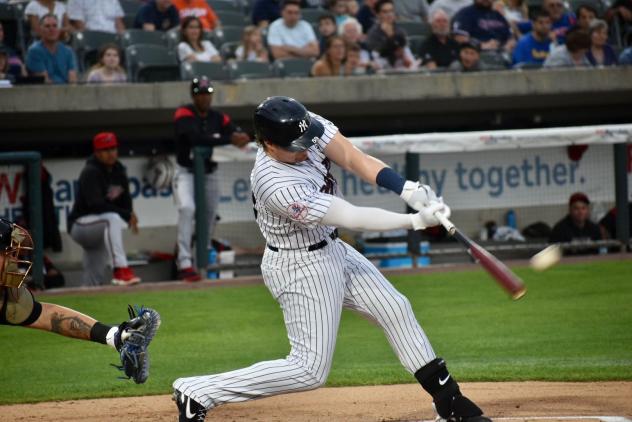 Luke Voit connects on a home run for the Somerset Patriots