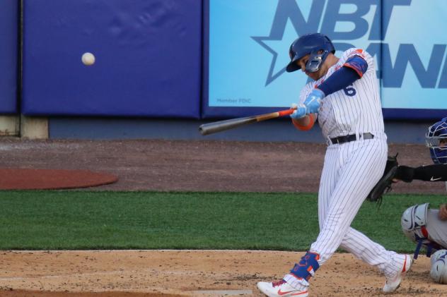 Brandon Drury hit a go-ahead, two-run home run in the bottom of the eighth inning on Friday night to propel the Syracuse Mets to a 9-8 win