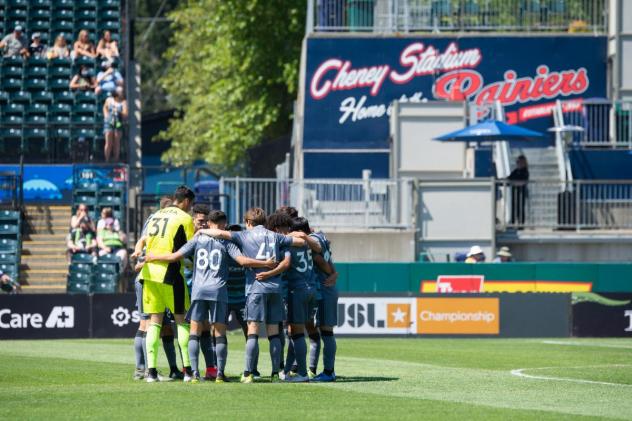 Tacoma Defiance huddle