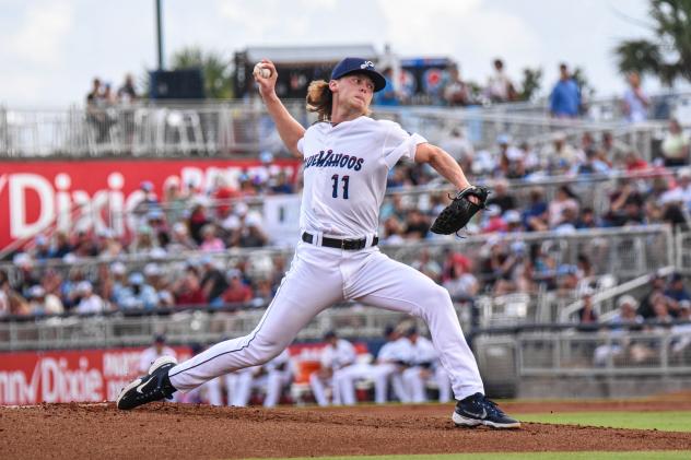 Pensacola Blue Wahoos pitcher Max Meyer