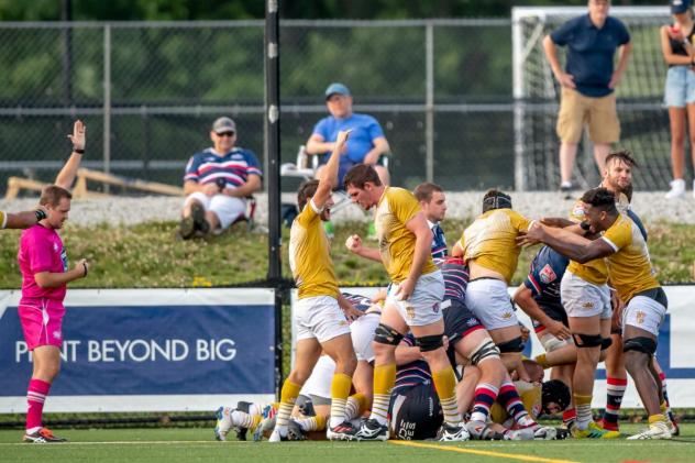 NOLA Gold celebrate vs. the New England Free Jacks