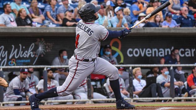 Shea Langeliers of the Mississippi Braves