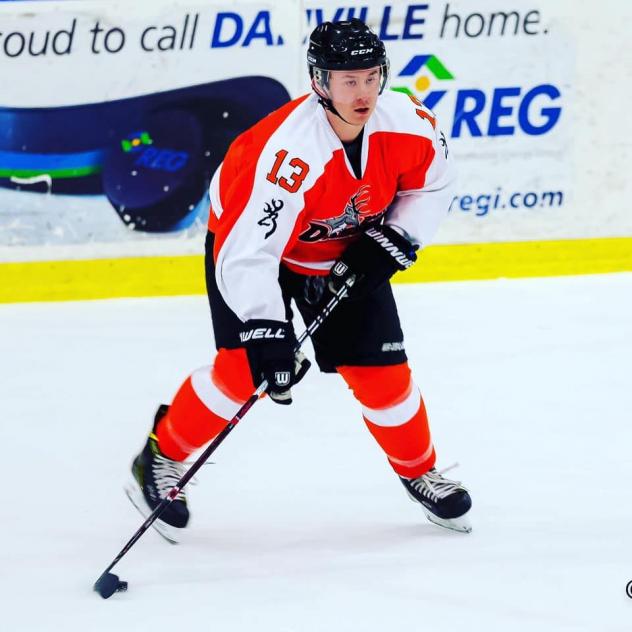 Defenseman Sam Turner with the Danville Dashers