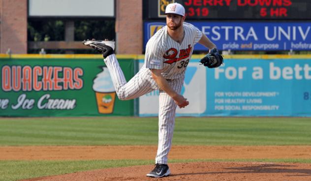 Long Island Ducks pitcher Scott Harkin