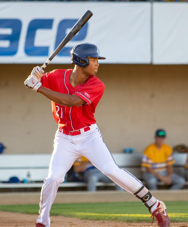 Andrew Pinckney at bat for the St. Cloud Rox