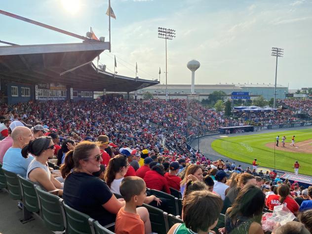The crowd on Sunday at FirstEnergy Stadium, home of the Reading Fightin Phils