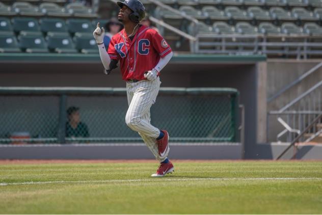 Darnell Sweeney of the Kansas City Monarchs rounds the bases after a home run