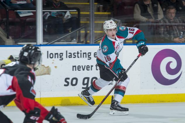 Kole Lind with the Kelowna Rockets