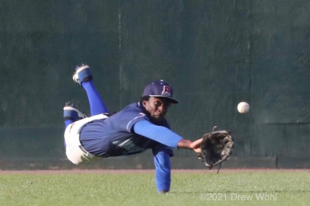 New York Boulders' CF Milton Smith, Jr. came up empty on this attempt at a diving catch