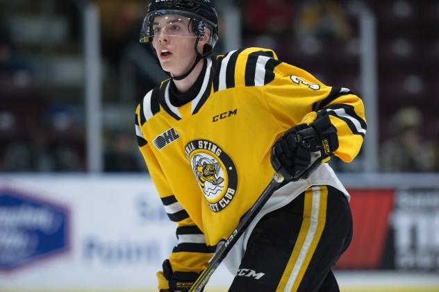 Sarnia Sting defenceman Ryan Mast