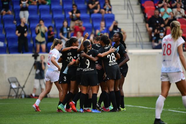 NJ/NY Gotham FC celebrates a goal against the Chicago Red Stars