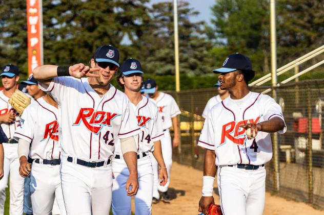 Brice Matthews and Kevin Davis of the St. Cloud Rox