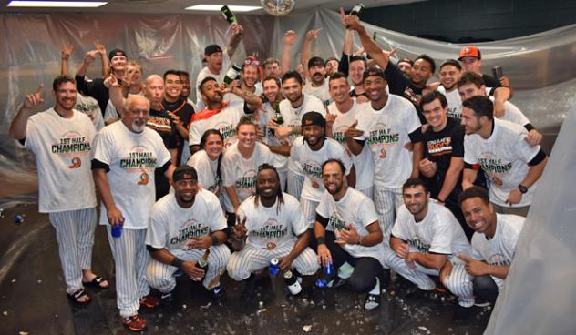 Long Island Ducks celebrate first half North Division title