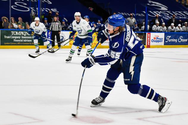 Defenseman Andreas Borgman with the Syracuse Crunch