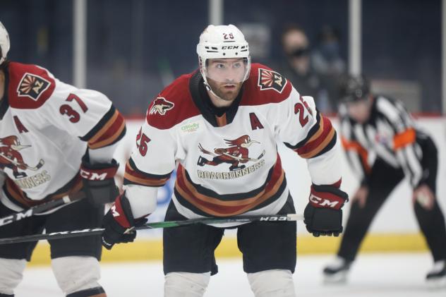 Winger Jeremy Gregoire with the Tucson Roadrunners