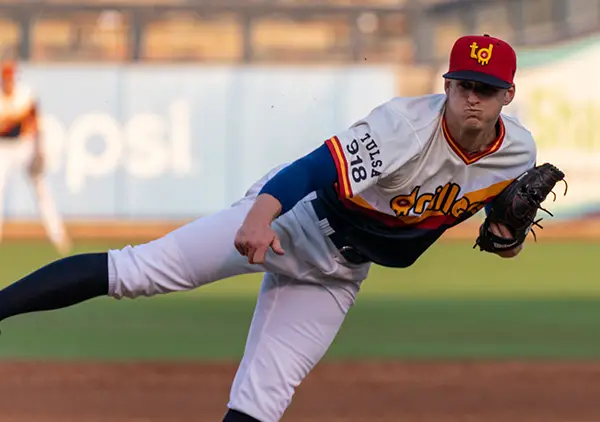 Tulsa Drillers starting pitcher Bryan Brickhouse allowed just two runs in 6.1 innings on Thursday night