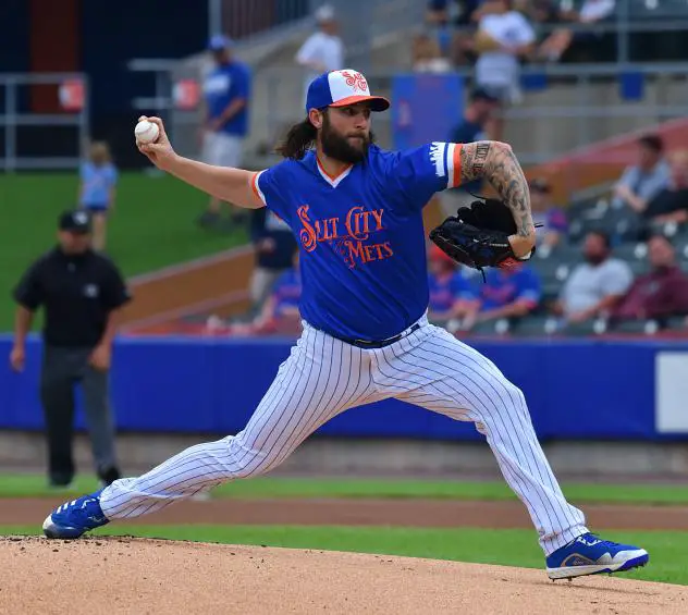 Trevor Williams pitched six innings of two-run baseball on Saturday night in his Syracuse Mets debut