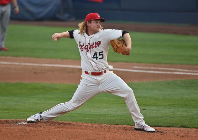 Spokane Indians pitcher Noah Davis