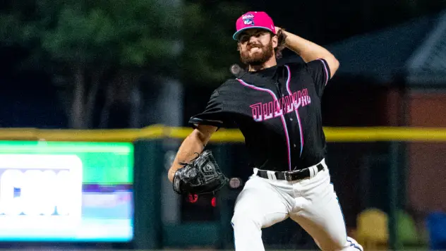 Pitcher Sean Guenther with the Jacksonville Jumbo Shrimp
