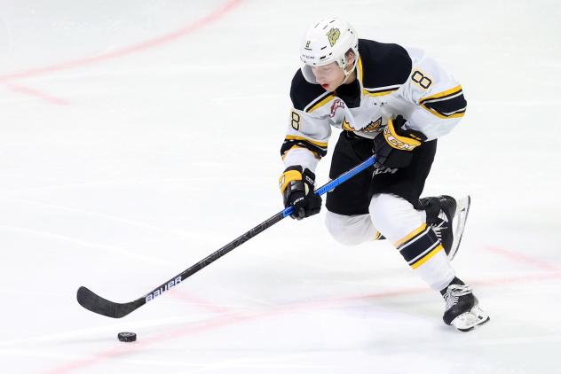 Forward Ty Thorpe with the Brandon Wheat Kings